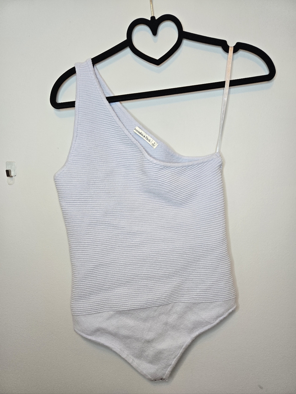 Abercrombie & Fitch One Shoulder Ribbed Bodysuit Blue Size S